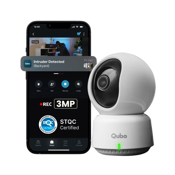 Qubo Smart 360° 3MP [2K] CCTV Camera