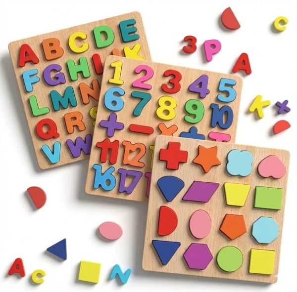 Novo Baby Wooden Learning Educational ABCD Board for Kids